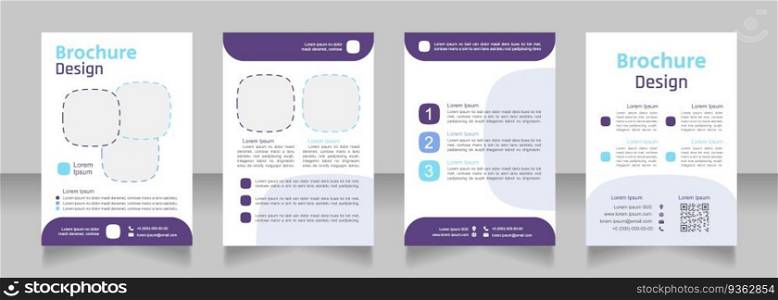 College blank brochure design. Template set with copy space for text. Premade corporate reports collection. Editable 4 paper pages. Secular One Regular, Rajdhani-Semibold, Arial fonts used. College blank brochure design