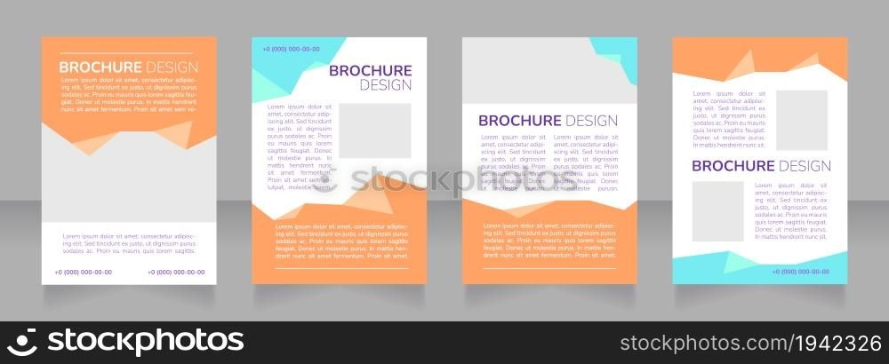 College campus activities advertising blank brochure layout design. Vertical poster template set with empty copy space for text. Premade corporate reports collection. Editable flyer paper pages. College campus activities advertising blank brochure layout design