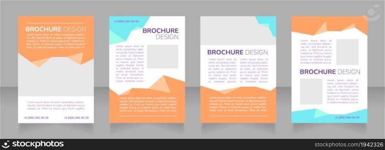 College campus activities advertising blank brochure layout design. Vertical poster template set with empty copy space for text. Premade corporate reports collection. Editable flyer paper pages. College campus activities advertising blank brochure layout design