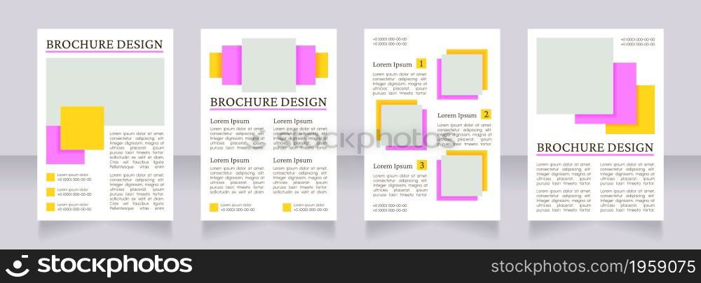 College faculty application blank brochure layout design. Vertical poster template set with empty copy space for text. Premade corporate reports collection. Editable flyer paper pages. College faculty application blank brochure layout design