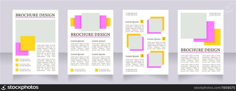 College faculty application blank brochure layout design. Vertical poster template set with empty copy space for text. Premade corporate reports collection. Editable flyer paper pages. College faculty application blank brochure layout design