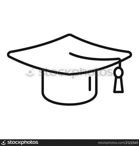 College graduation hat icon outline vector. School diploma. Student graduate. College graduation hat icon outline vector. School diploma