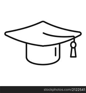College graduation hat icon outline vector. School diploma. Student graduate. College graduation hat icon outline vector. School diploma