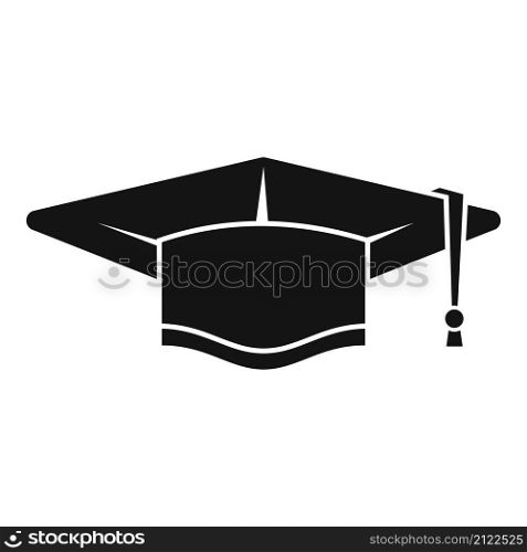 College graduation hat icon simple vector. School diploma. Student graduate. College graduation hat icon simple vector. School diploma