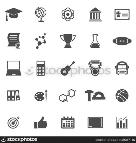 College icons on white background, stock vector