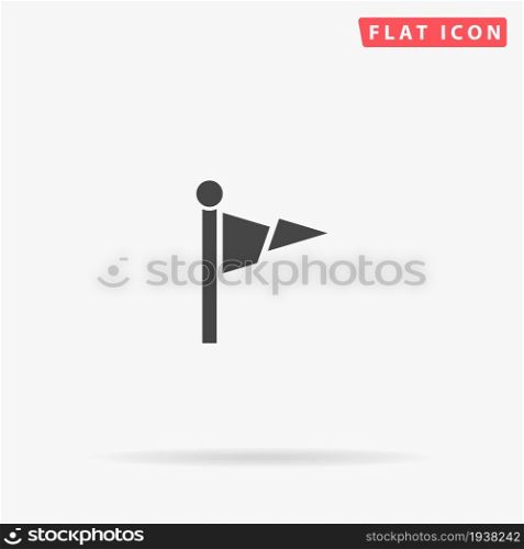 College Pennant flat vector icon. Glyph style sign. Simple hand drawn illustrations symbol for concept infographics, designs projects, UI and UX, website or mobile application.. College Pennant flat vector icon