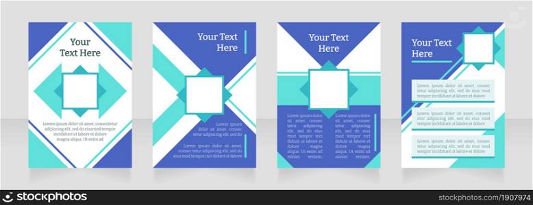 College presentation blank brochure layout design. Provide opportunity. Vertical poster template set with empty copy space for text. Premade corporate reports collection. Editable flyer paper pages. College presentation blank brochure layout design