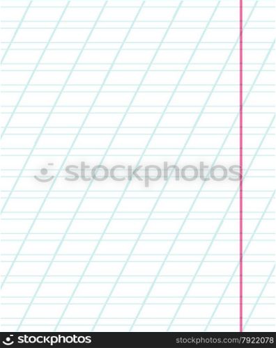 College ruled notebook paper sheet lined for cursive writing. Education background