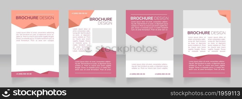 College student organization promo blank brochure layout design. Vertical poster template set with empty copy space for text. Premade corporate reports collection. Editable flyer paper pages. College student organization promo blank brochure layout design