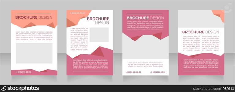 College student organization promo blank brochure layout design. Vertical poster template set with empty copy space for text. Premade corporate reports collection. Editable flyer paper pages. College student organization promo blank brochure layout design
