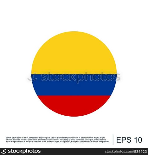 Colombia Flag Icon Template