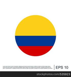 Colombia Flag Icon Template