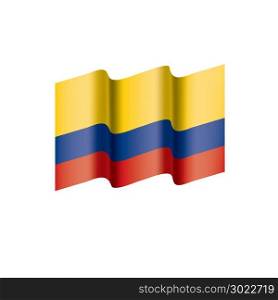 Colombia flag, vector illustration. Colombia flag, vector illustration on a white background