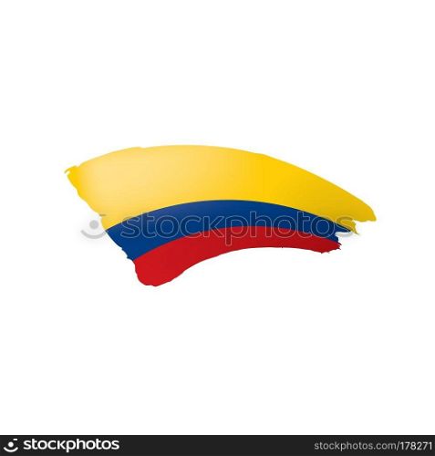 Colombia flag, vector illustration on a white background. Colombia flag, vector illustration on a white background.