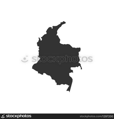 Colombia map on white background - Vector illustration. Colombia map on white background - Vector