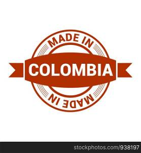 Colombia stamp design vector
