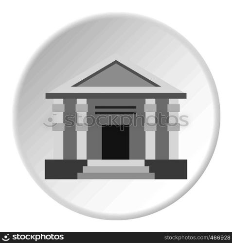 Colonnade icon in flat circle isolated vector illustration for web. Colonnade icon circle