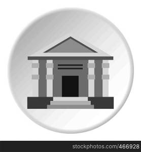 Colonnade icon in flat circle isolated vector illustration for web. Colonnade icon circle