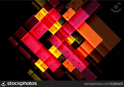 Color arrows on black background. Color arrows on black background. Vector illustration