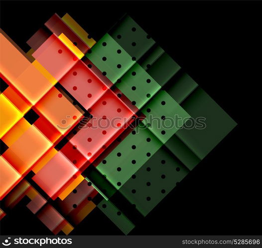 Color arrows on black background. Color arrows on black background. Vector illustration