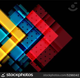 Color arrows on black background. Color arrows on black background. Vector illustration