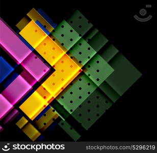 Color arrows on black background. Color arrows on black background. Vector illustration