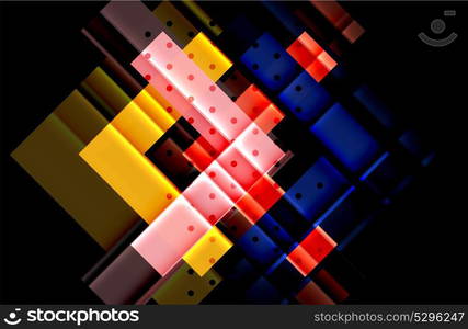 Color arrows on black background. Color arrows on black background. Vector illustration