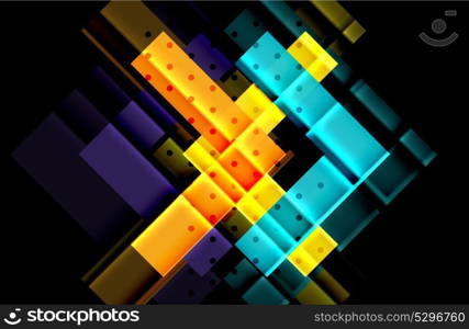 Color arrows on black background. Color arrows on black background. Vector illustration