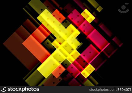 Color arrows on black background. Color arrows on black background. Vector illustration