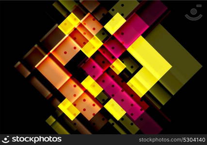 Color arrows on black background. Color arrows on black background. Vector illustration