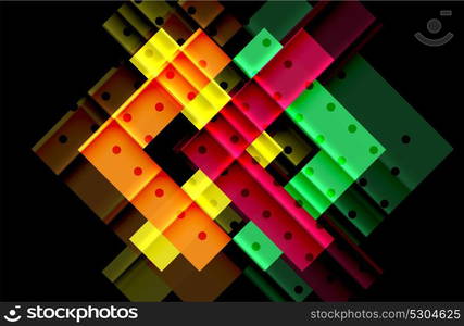 Color arrows on black background. Color arrows on black background. Vector illustration