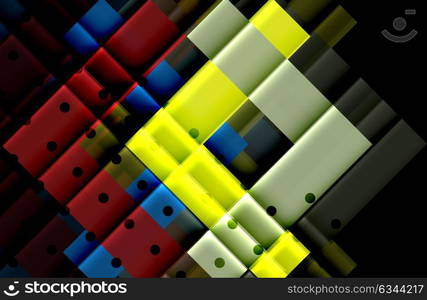 Color arrows on black background. Color arrows on black background. Vector illustration