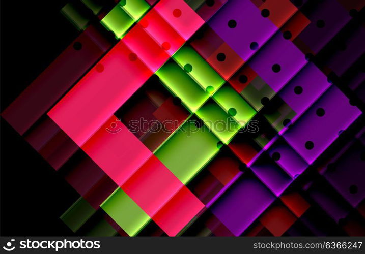 Color arrows on black background. Color arrows on black background. Vector illustration