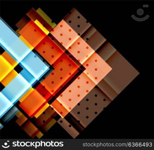 Color arrows on black background. Color arrows on black background. Vector illustration