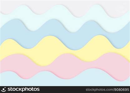 Color background wave paper art design. Vector paper cut illustration. Eps10. Color background wave paper art design. Vector paper cut illustration.