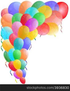 Color background with glossy balloon.