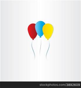 color balloons celebration symbol design
