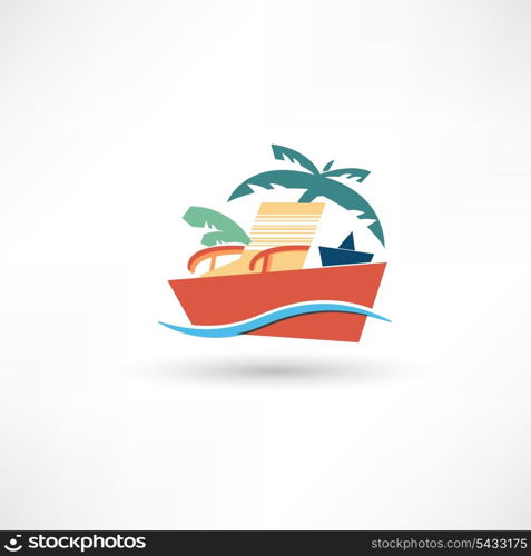 Color beach icon