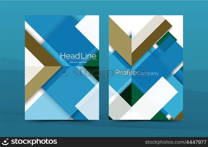 Color business brochure cover vector template, annual report front page, A4 size, leaflet abstract background, magazine design, flyer layout