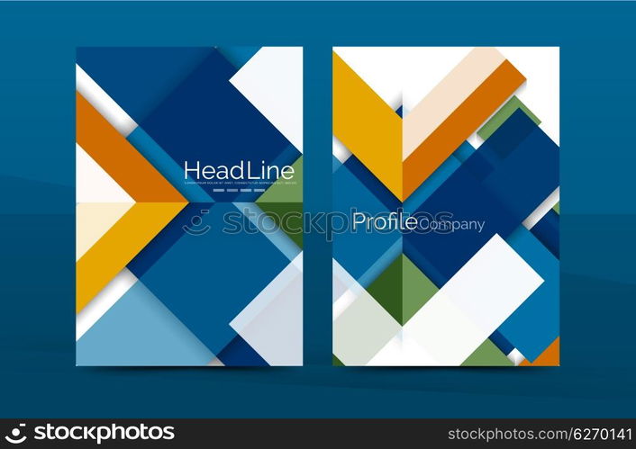 Color business brochure cover vector template, annual report front page, A4 size, leaflet abstract background, magazine design, flyer layout