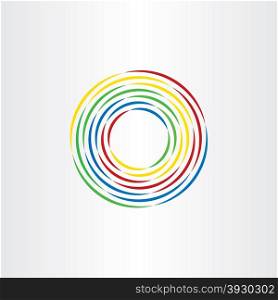 color circle lines abstract vector background logo