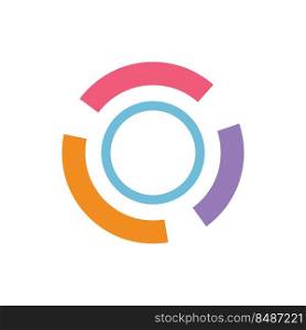 Color circle logo template vector design