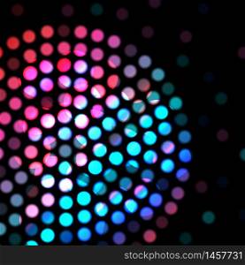 Color circle on a black background.vector