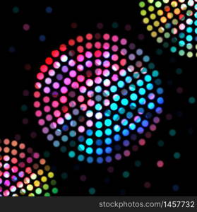 Color circle on a black background.vector