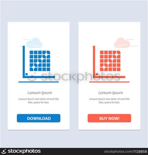 Color, Correction, Edit, Form, Grid Blue and Red Download and Buy Now web Widget Card Template