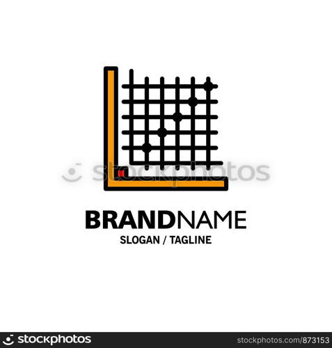 Color, Correction, Edit, Form, Grid Business Logo Template. Flat Color