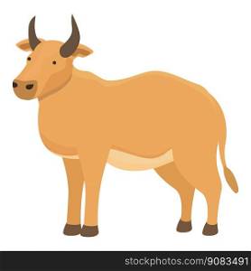 Color cow icon cartoon vector. Farm breed. Eat grass. Color cow icon cartoon vector. Farm breed