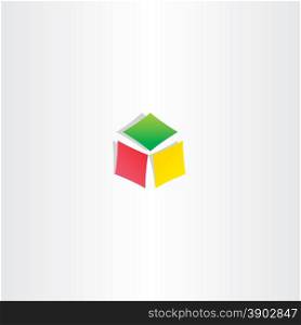 color cube box icon logotype design element