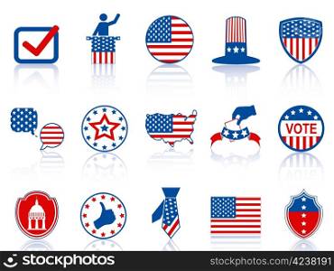 color election icons and buttons for USA election design