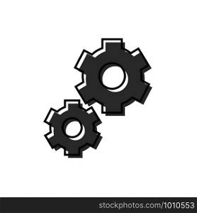 color flat icon of settings icon, isolated vector. color flat icon of settings icon, isolated